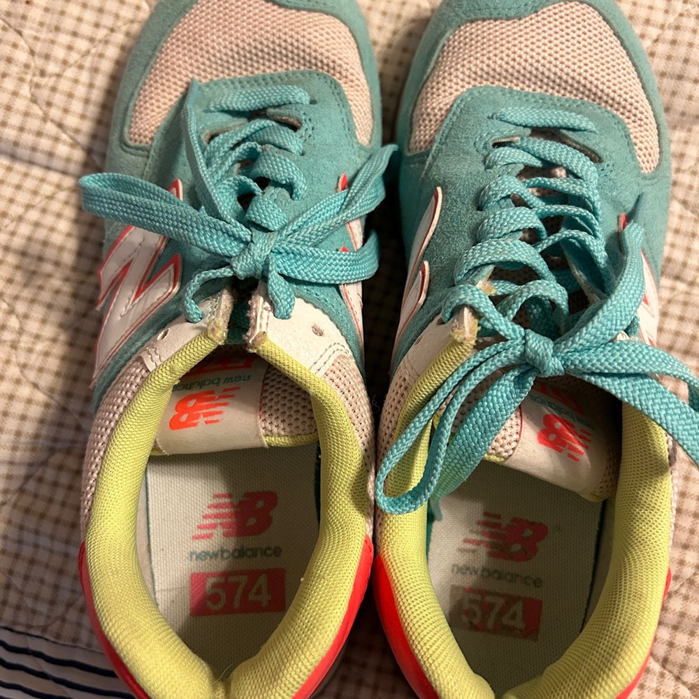 New Balance Blue and Orange Athletic Shoes